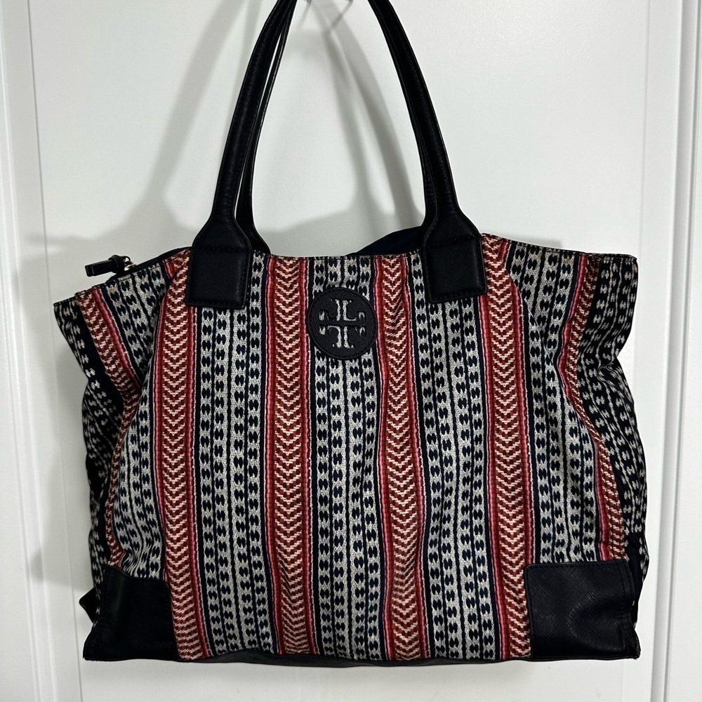 Tory Burch Ella Printed Packable Tote Bag Shoulder Handbag